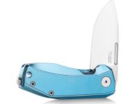 Складной нож LionSteel NANO, сталь MagnaCut, рукоять титан, голубой