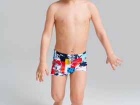 Плавки-шорты детские трикотажные для мальчиков, средней длины