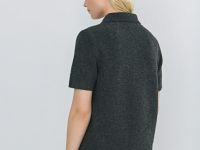 Джемпер поло из пряжи с шерстью, Серый
