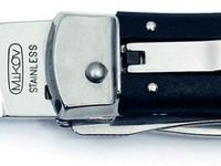 Автоматический многофункциональный нож Mikov Predator, сталь 420, рукоять черный пластик, клипса