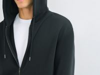 Толстовка на молнии с капюшоном, Черный