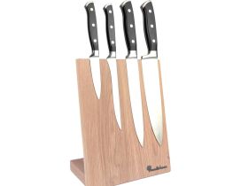 Подставка настольная магнитная для 4 ножей Woodinhome KS002SSOW, дуб