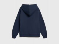 Худи с принтом и стразами для девочек, Синий