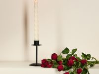 Подсвечник Classico на ножке, черный