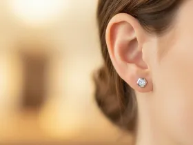 Пусеты из белого золота э4712пс03210203