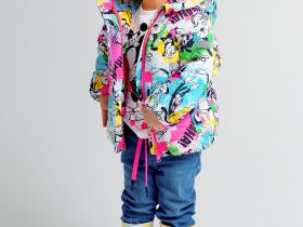 Куртка детская текстильная с полиуретановым покрытием для девочек