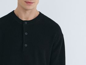 Джемпер из текстурной пряжи, Черный