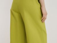 Широкие брюки со льном, Зеленый