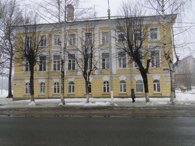 Дом, в котором в январе 1918 г. состоялся первый съезд Советов рабочих, крестьянских и солдатских депутатов Лодейнопольского уезда