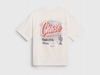 Футболка оверсайз с принтом для мальчиков, Бежевый