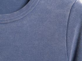 Платье в рубчик с эффектом стирки, Синий