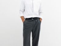 Широкие брюки с шерстью, Серый