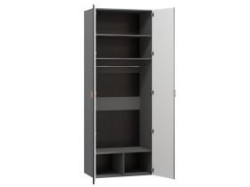 Распашной шкаф Луми 2-90x242 Графитовый