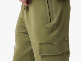 Мужские хлопковые спортивные брюки Lacoste стандартного кроя