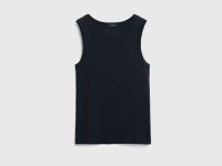 Базовая майка в рубчик, Черный