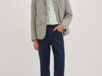 Утепленная куртка с отложным воротником