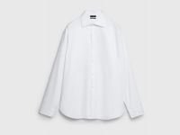 Рубашка из структурной ткани, Белый