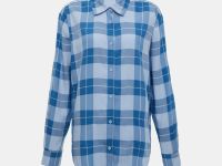 Блузка в клетку свободного кроя