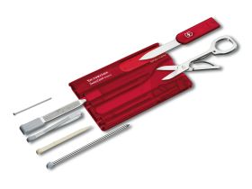 Швейцарская карта Victorinox SwissCard, сталь X45CrMoV15, рукоять ABS-Пластик, красный