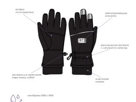 Перчатки текстильные для девочек