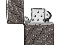 Зажигалка ZIPPO 49173 Armor с покрытием High Polish Black Ice, латунь/сталь, чёрная, глянцевая, 36x12x56 мм