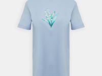 Футболка из мерсеризованного хлопка с принтом