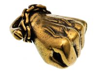 Бусина темлячная "Кулак", латунь