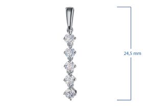 Классическая подвеска из серебра э0612пд05150500_white
