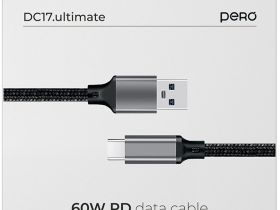 Кабель Pero DC-17 USB / USB-C 1 м Чёрный