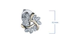 Пусеты из комбинированного золота э4812пс04220703_white