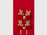 Набор заколок для волос для девочек, 2 шт., Красный