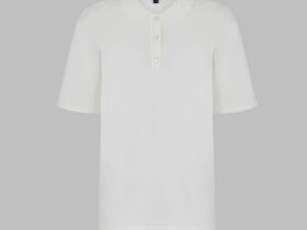 Легкий джемпер-поло прямого кроя