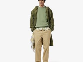 Хлопковый свитшот Lacoste свободного кроя унисекс