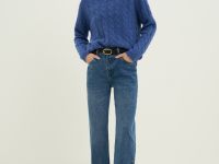 Свитер с косами с добавлением шерсти