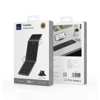 Беспроводная клавиатура WiWU Foldable Keyboard русская раскладка (складная с подставкой) (FMK-05) (серый)