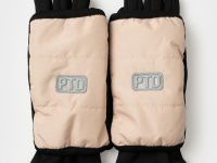 Комплект для девочек: митенки текстильные, перчатки трикотажные