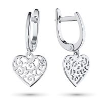 Серьги из серебра с бриллиантами э0601сг07174400