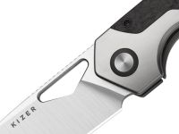 Складной нож Kizer Serpentine, сталь Elmax, рукоять титан/карбон, черный