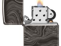 Зажигалка ZIPPO Marble Pattern Design с покрытием High Polish Black, латунь/сталь, чёрная