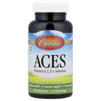 Carlson, ACES, витамины A, C, E + селен, 50 мягких таблеток