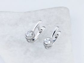 Серьги из белого золота с бриллиантами э0901сг04210205