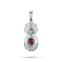Подвеска из серебра с бриллиантами и гранатом э0640пд01260350