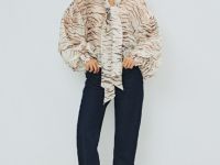 Блузка из лиоцелла с бантом-завязкой, Белый