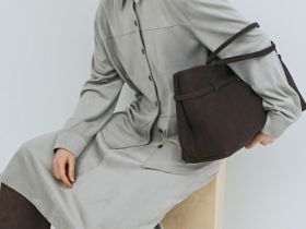 Юбка миди из искусственной замши, Серый