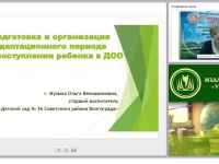 Подготовка и организация адаптационного периода при поступлении ребенка в ДОО