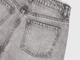Шорты-бермуды джинсовые для девочек, Серый