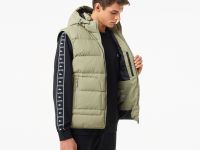 Мужской утеплённый жилет Lacoste с капюшоном