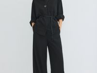 Рубашка с поясом-шнуром, Черный