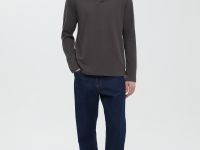 Поло с длинным рукавом из хлопка