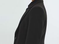 Однобортный приталенный жакет, Черный